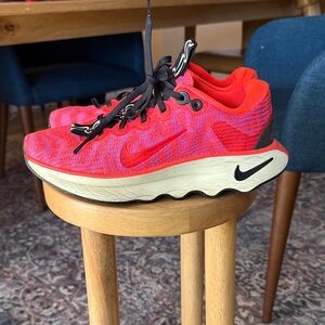 Nike Bright Red Running Shoes with Black Details
